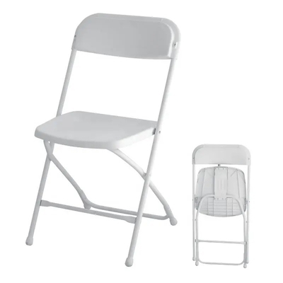81*42*39cm Ventilador pesado de volta cadeira dobrável de plástico branco para aplicações de oficina