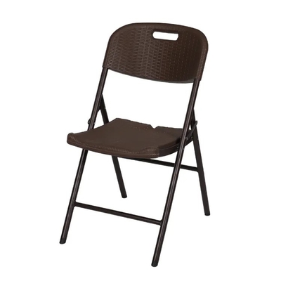 Cadeira de Rattan de Tecelagem de Plástico Marrom Logotipo personalizado Cadeiras Pessoais Ajustáveis para Outside
