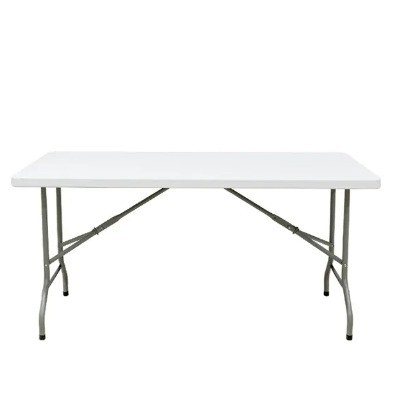 Mesa de piquenique branca dobrável Ideal para acampar ao ar livre caminhadas e viagens 152*76*74cm