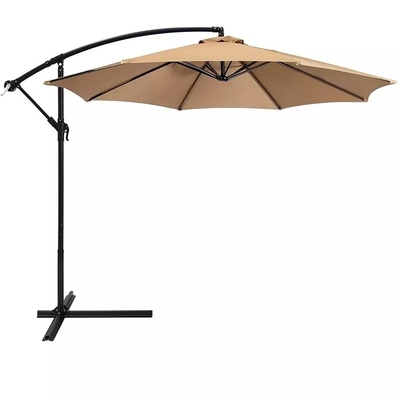 3m Beach Parâmetro Offset Pendente Poliéster Easy Tilt Ajuste Mercado Patio guarda-chuva