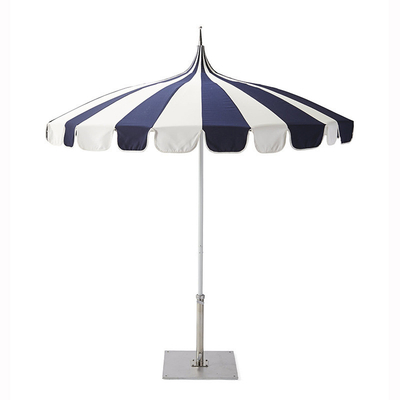 Sombrinha de jardim de design moderno com franja e estilo Pagoda feita de tecido Pongee